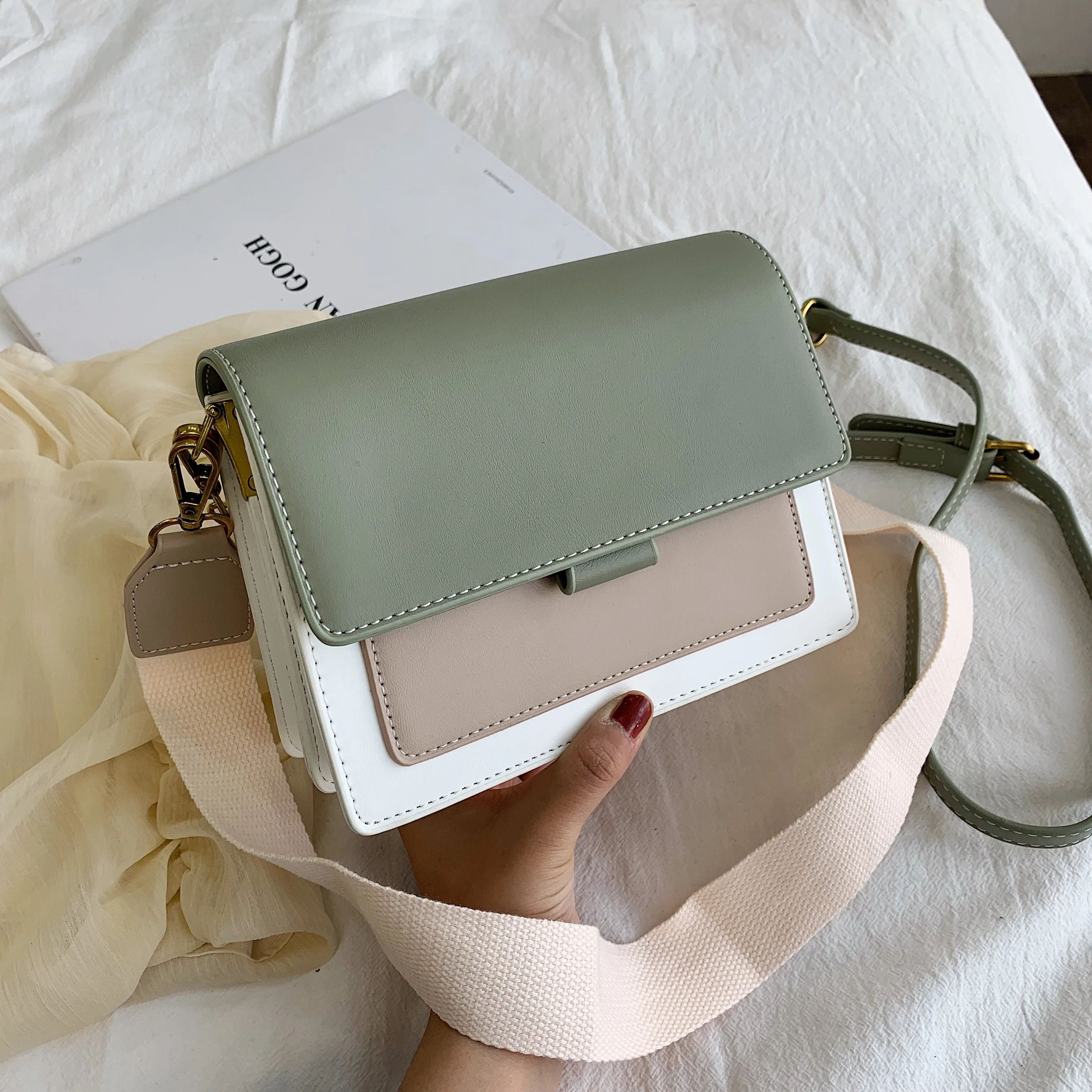  Mini Leather Crossbody Bags For Women 2020 Green Chain Shoulder Messenger Bag Lady Travel Purses an - 33009240024
