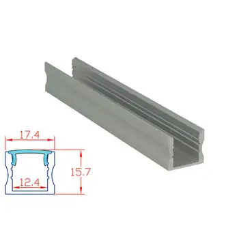 

LEDLUX BA1715 Raceway profile Led aluminum anodized square deep for reel strip Led bar Super bright 1 meter