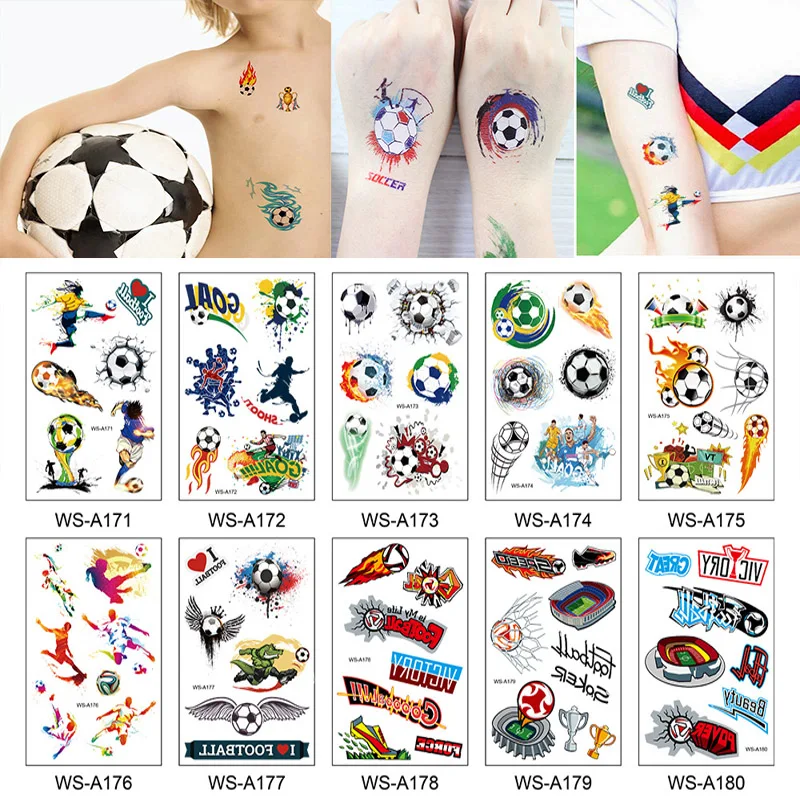 Европейский Кубок мира клуб лицо руки нога тату водостойкая пот игры временная