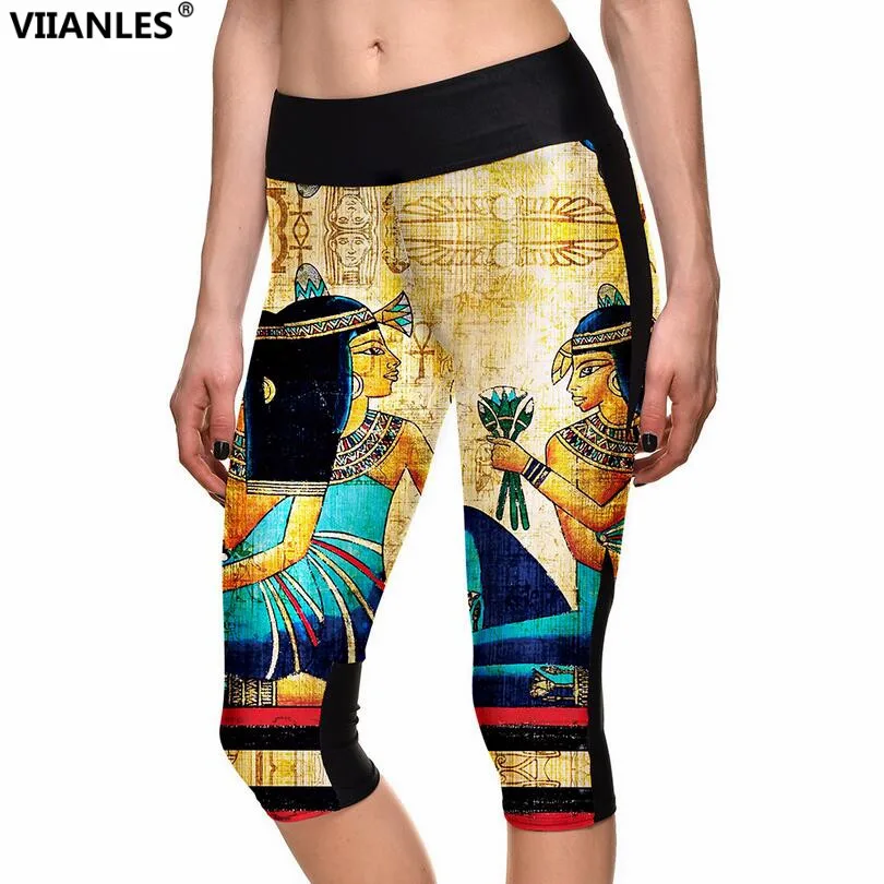 VIIANLES Harajuku Fitness Tropusers Women Leggings Capris Printed Summer Highly Elastic Sporting Workout Legging Plus Size Pants VIIANLES Harajuku Fitness Tropusers Women Leggings Capris Printed Summer Highly Elastic Sporting Workout Legging Plus Size Pants