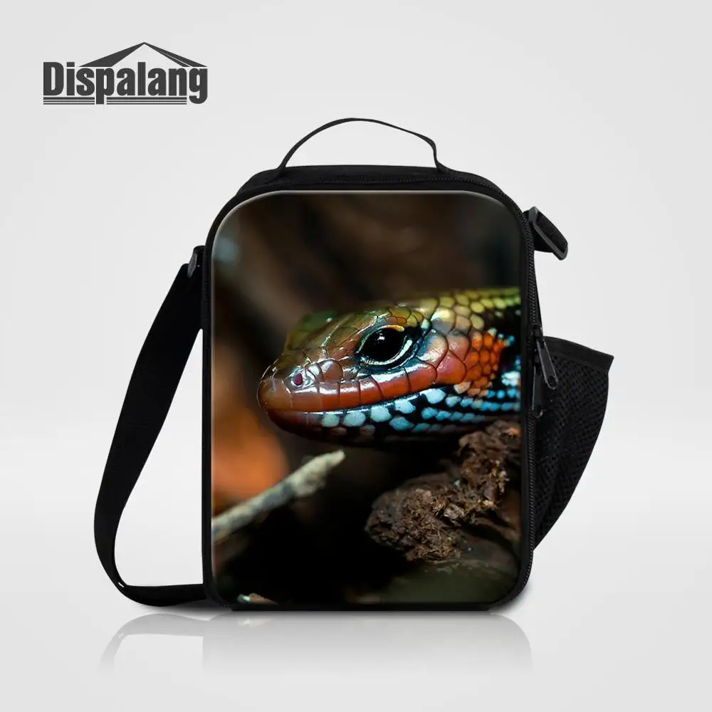 Lunch Bag09 Для мужчин сумка на плечо; для ланча сумка ящерица животных Bolsa Termica для школьников, Еда Коробки для обедов сумка для маленького мальчика холст высокое качество сумка-холодильник - Цвет: Lunch Bag09
