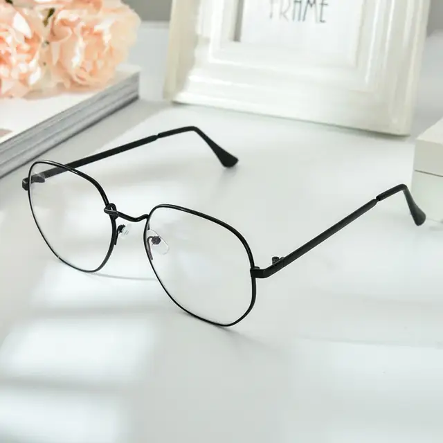 Large Frame Irregular Cool Trend Glasses Metal Gon