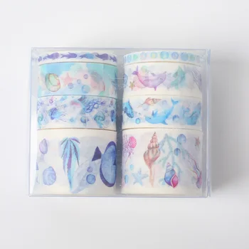

8 Rolls /Set Fantastic Ocean World Whale Masking Tape Set Album Scrapbooking Decor Washi Tape