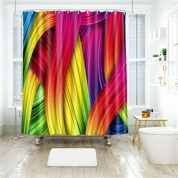 

Flowers Printed Mildewproof Shower Curtain Waterproof Polyester Butterfly Curtain Bathroom Curtain with Hooks Home Decoration