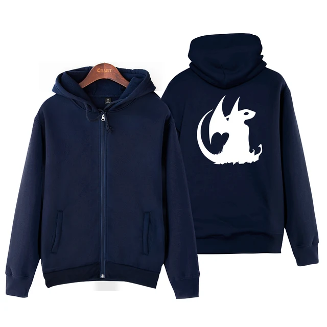 Man Coat Full Zip Hoodie How To Train Your Dragon Toothless Night Fury Hidden Hooded Jacket ZIIART|Jackets| - AliExpress