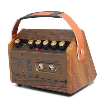 

Flatsons Crush15 Guitar Speaker Internal Recording Independent Dual Channel Reverb Volume Support Mobile Phone PAD Wireless Play