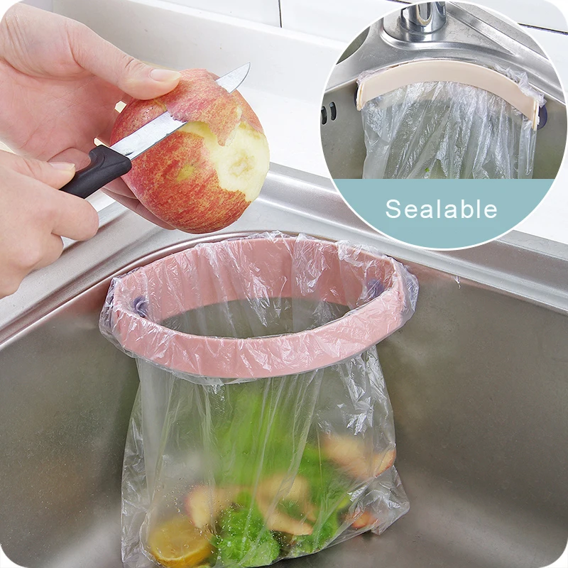 

Kitchen Sink Clip-type Trash Rack Dish Drainer Garbage Bag Trash Bags Bin Suction Storage Holder Kitchen Eaccessories Organizer