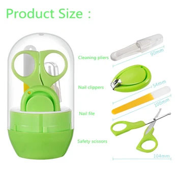 

Baby Nail Care Clippers Four-piece Set Baby Safety Nail Clippers For Infants Children Easy To Carry Nail File Combination Set
