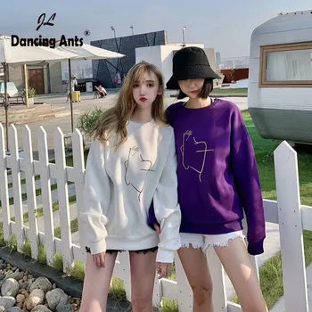 

2020 Fashion Autumn And Spring Woman Pattern Sweatshirt Ladies Hoodies Cartoon Casual Tops Woman Printing Coat