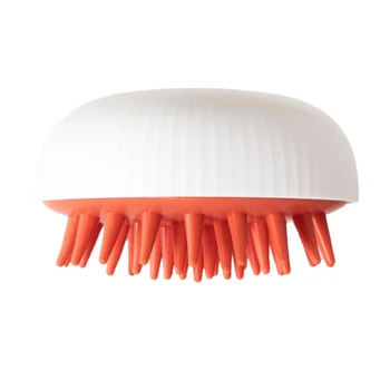 

Hair Scalp Massager Portable Silicone Bristles Universal Shampoo Brush Dry Wet Shower 3 Holes Drainage Home Easy Grip Bathroom