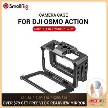 

SmallRig ACTION Camera Cage Protective Case for DJI Osmo Action Camera Accessories W/ 52mm Adapter for Filters & Wide Angle Lens