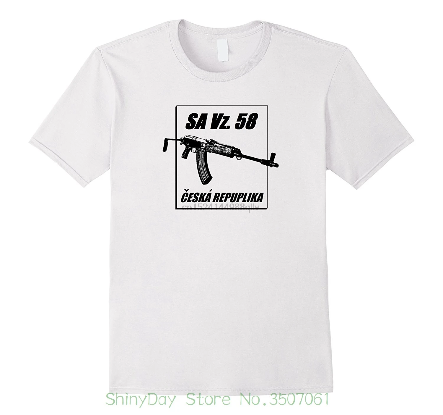 T Shirt Funny T-shirt Men Czech Vz58 Rifle &ampampquot Sa Vz. 58 Ceska Republika Vz2008 | Мужская одежда