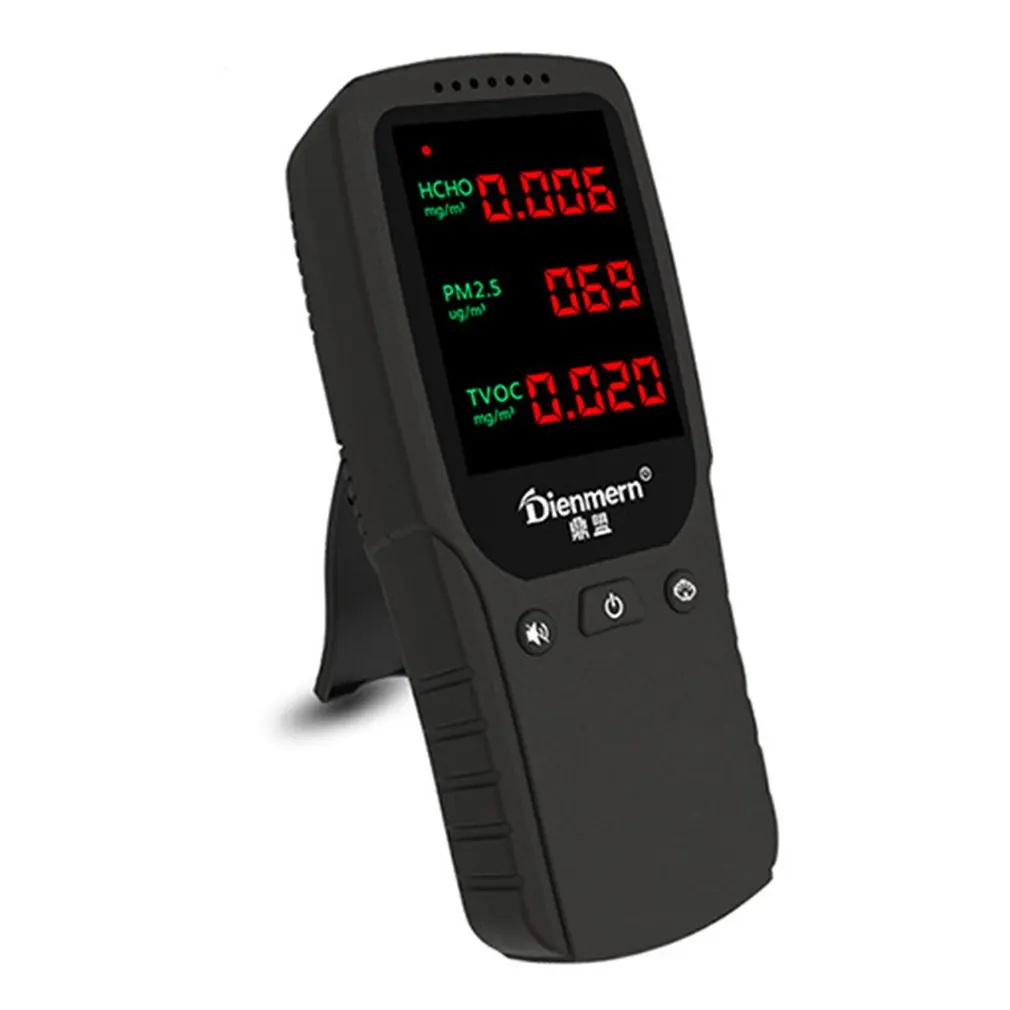 PM2.5/CO2/TVOC/тестер формальдегида AQI анализатор качества воздуха детектор Контроль температуры и влажности домашний счетчик смога