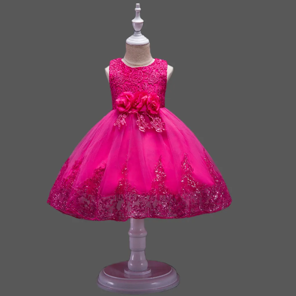 

Guangzhou New Style Hot Selling Chest Flower Kids' Skirt Girls Dress GIRL'S Performance Wear Children Shirt