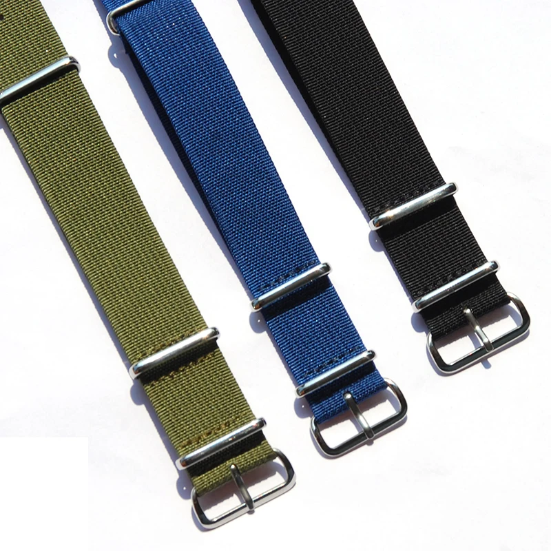

Brand nylon straps 20mm 22mm texture Nylon Watch Band NATO Strap Zulu strap watch strap ring buckle Nato Watchband