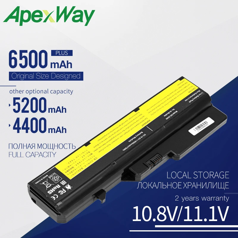 Аккумулятор для ноутбука Apexway Lenovo IdeaPad G460 B470 V470 B570 G470 G560 G570 G770 G780 V300 Z370 Z460 Z470 Z560 Z570 K47