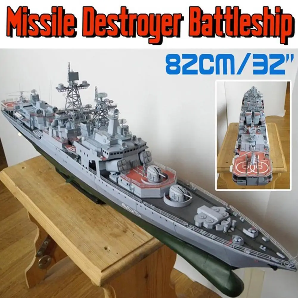 1:200 Admiral Levchenko Antisubmarine Ship DIY 3D Paper Card Model Building Set Construction Toys Educational Toy Military Model 3d Paper Model Military Ship Model