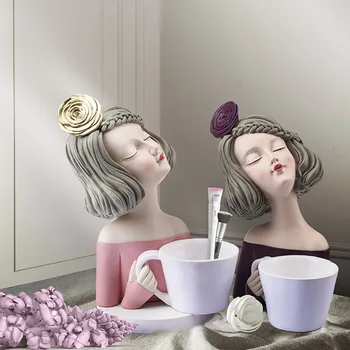 

Nordic Creative Luxury Bubble Girl Ornaments Living Room Decoration Gift Resin Home Accessories