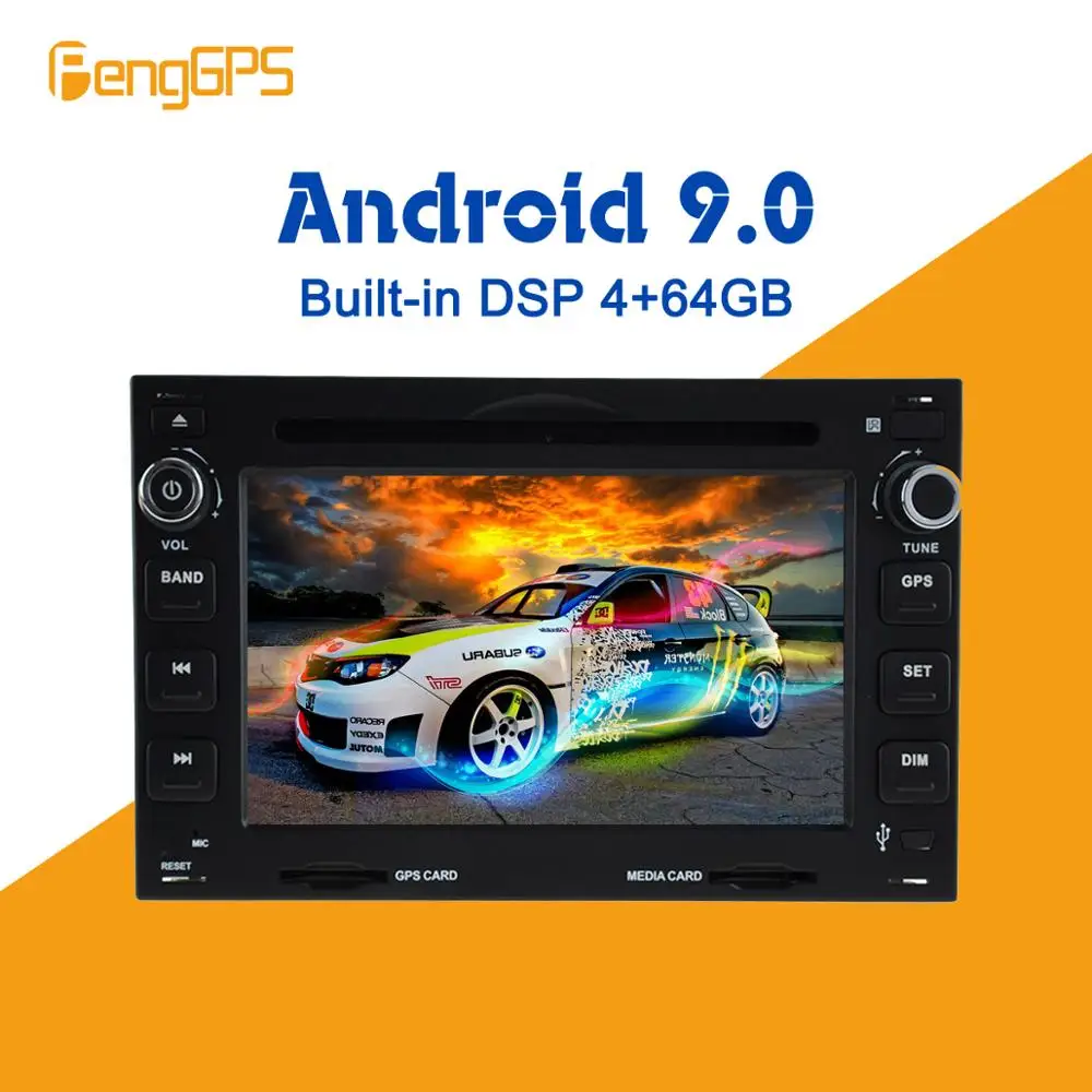 Android 9 0 4 + 64 Гб DVD плеер встроенный DSP Автомобильный мультимедийный радиоприемник