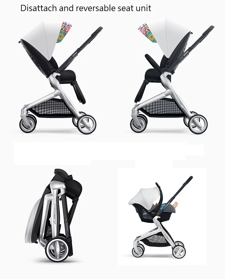 Newborn portable foldable light weight baby strollerколяскаreversable high landscape kids' baby str