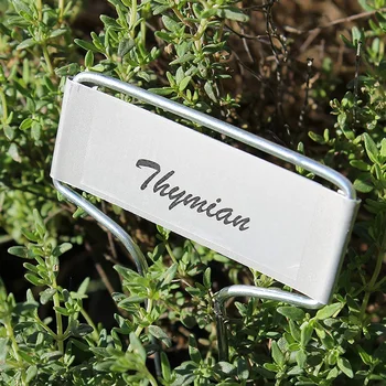

20pcs 4/6/8/10Inch Seedling Tags Handwritten Metal Plant Labels Sign Garden Markers Reusable Classification Nursery