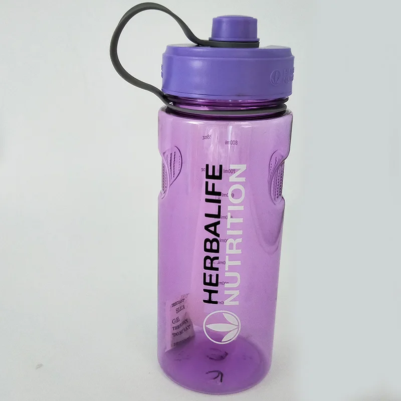 1000ml purple Новинка 1000 мл серый фиолетовый розовый зеленый с фабрики Herbalife питание портативная соломенная бутылка для воды внутри пространства чайник BPA бесплатно - Цвет: 1000ml purple
