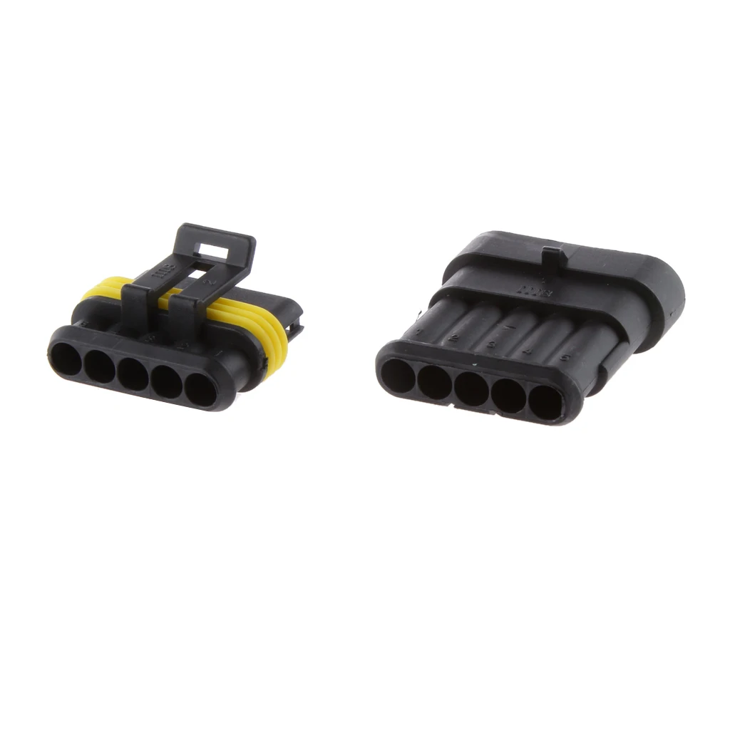 5 Pin Pin Plug Car Waterproof Connector For Motorcycle, Car, Truck, Boat