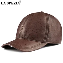 

Men's Winter Cap Brown Baseball Cap Genuine Leather Sheepskin Snapback High Quality Adjustable Dad Hat
