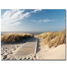 Modern Landscape Ocean Beach Sea Road Seascape Canvas Printing Posters and Prints Home Decoration Wall Art Pictures 