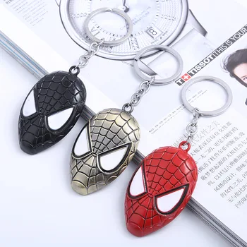 

[Funny] 30pcs/lot The avengers super hero spider-man spider man figure metal model bag key chain pendant toy gift