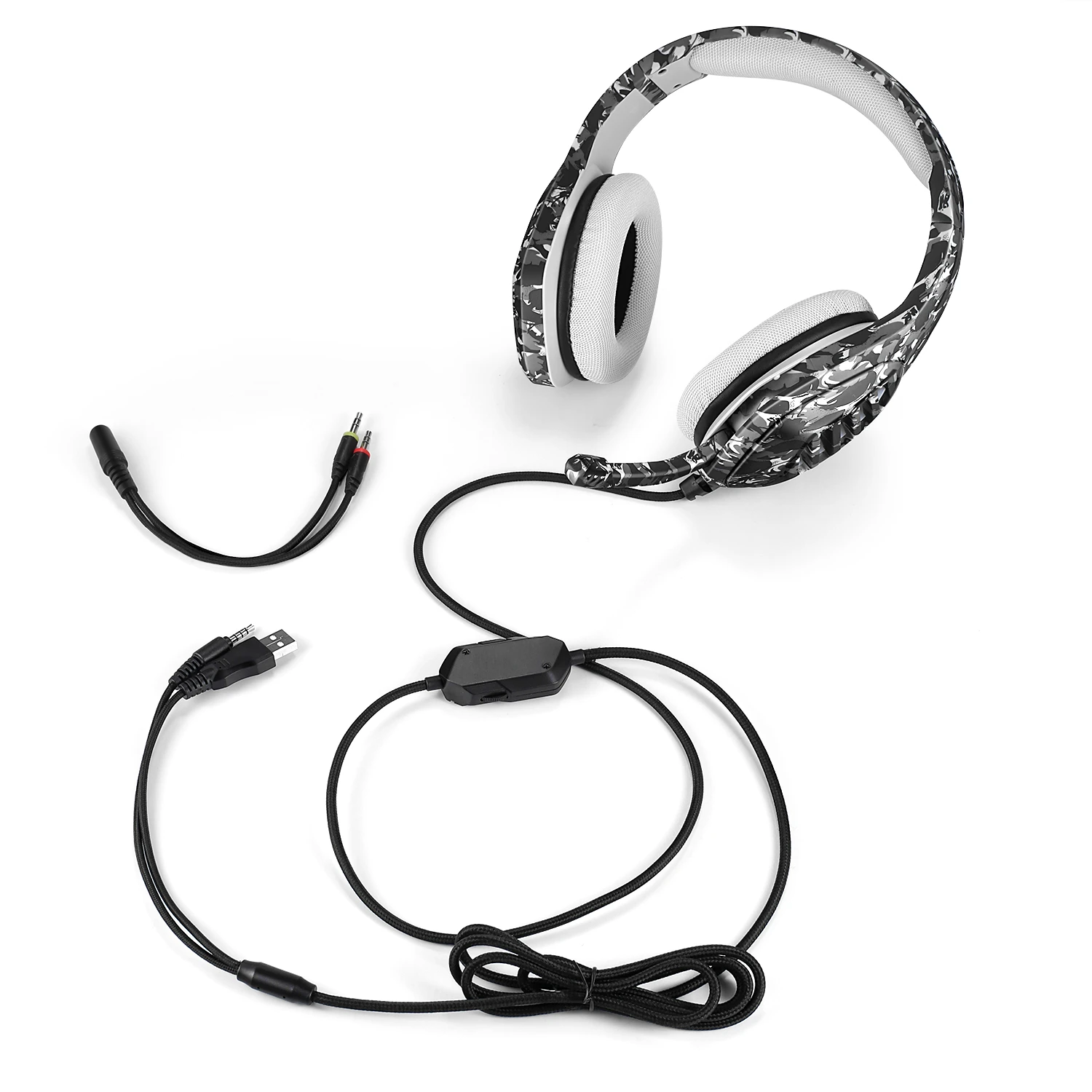 Headset Wired With Microphone Computer Gaming Headset Glowing Chicken Ps4 Gaming Headset With Pc Microphone Noise Canceling