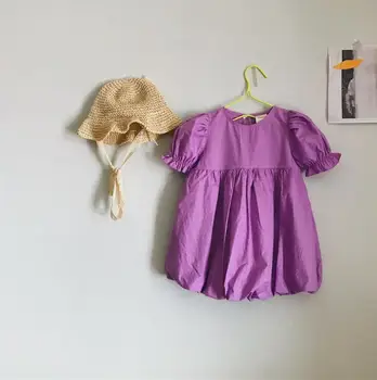 

2020 new girls ruffles dress summer cotton fashion girls dresses 2-7 years HO502