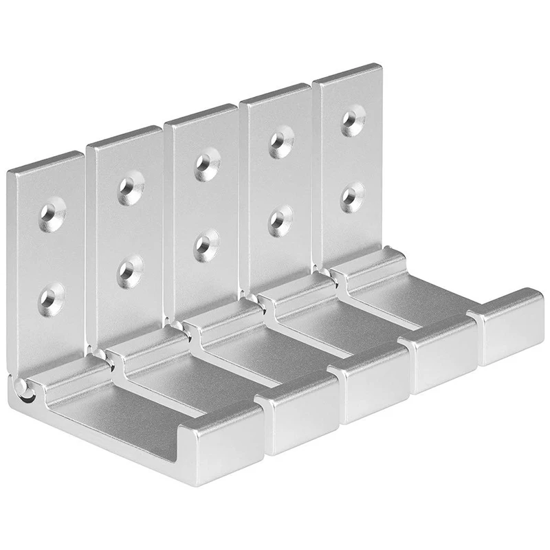 HTHL 5 PCS Foldable Wall Hook Invisible Folding Aluminum Wall Mount Hook Headphones Holder Coat Hook Creative Clothes Hook for