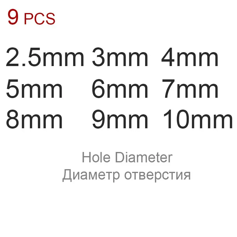 2.5-10mm 9pcs Сделай Сам, инструмент для пробивания кожи, набор для пробивания кожи, кожа, ручная работа, резиновая ткань, многоцелевой бумажный пробойник - Цвет: 2.5-10mm 9pcs