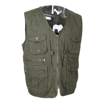

Men Multi-pocket Fishing Vest Quick Dry Breathable Casual Athletic Waistcoat for Fishing Hiking Camping Journalists Photography
