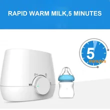 Double Bottle White Sterilizer Safe PP Durable Universal Portable Thermostatic Milk Warmer Heater Fast Multifunctional Baby