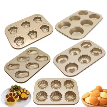 

DIY Creative Cake Mold Multi-lattice Baking Tray Pan Bakery Cake Pan Shapes Bakeware Non-stick Steel Mold Brownie Baking Tray