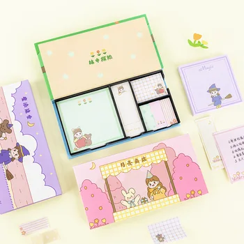 

Creative cute net red post-it note combo set kawaii tearable note paper N times stick note book cute memo