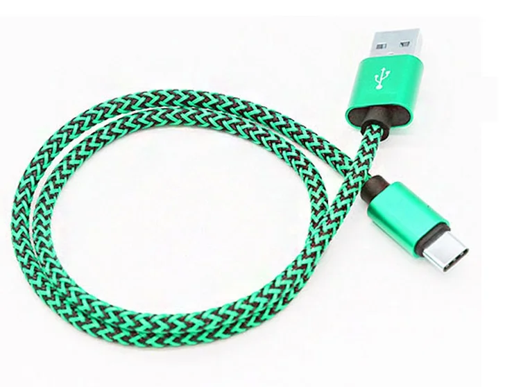 Кабель usb type C Мягкий Нейлоновый кабель для передачи данных с оплеткой USB samsung S9 S8