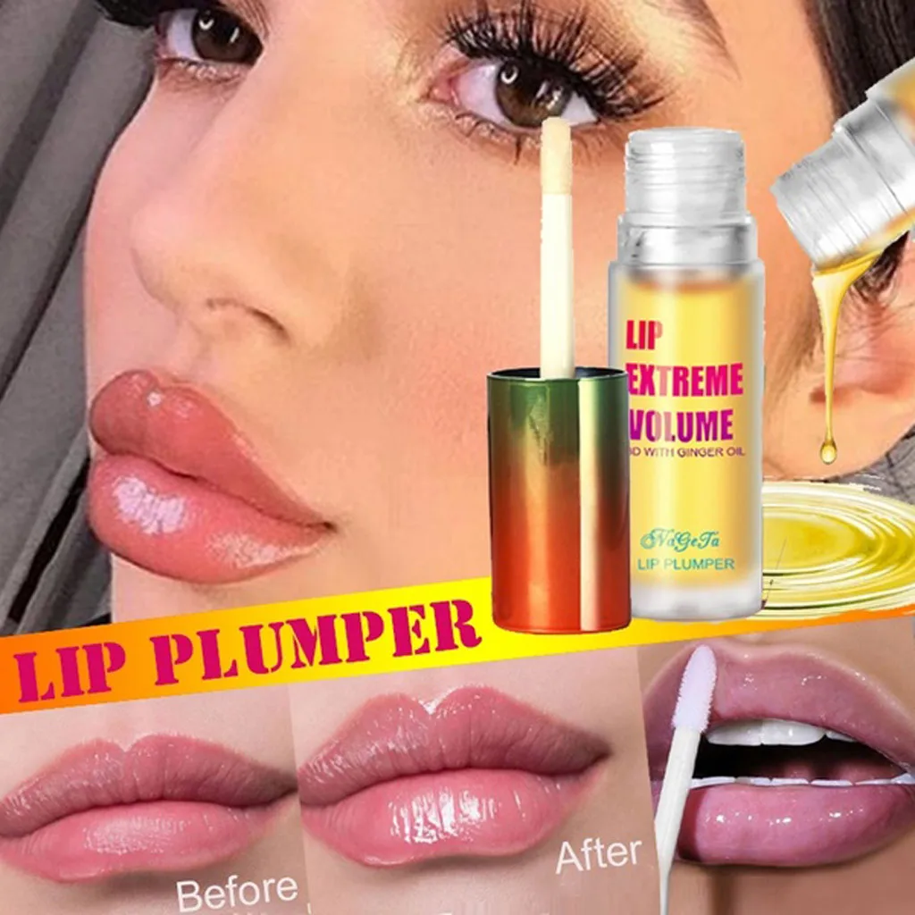 

Instant Volumising Lip Plumper Collagen Lip Plumping Gloss Moisturizer Repair Lip Extreme Volume Essence Lips Enhancer Cosmetics