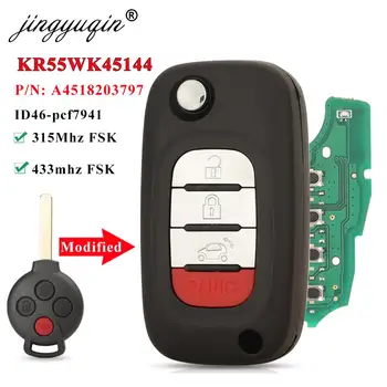 Keyforkess aggiornamento Flip chiave auto remota per Mercedes Benz Smart Fortwo 451 MB City Roadster 3/4 pulsante 315/433Mhz 7941 ID46 Chip