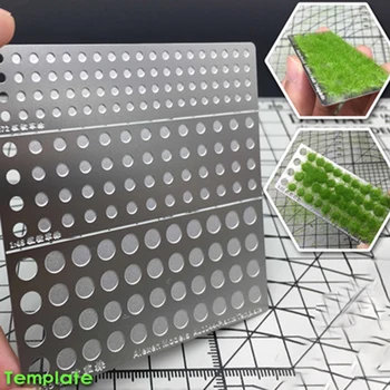 

Sand Table Model Static Grass Planting Board Template of Three Specifications 1:35/1:43(3mm holes)/1:72(2mm holes) - Silver