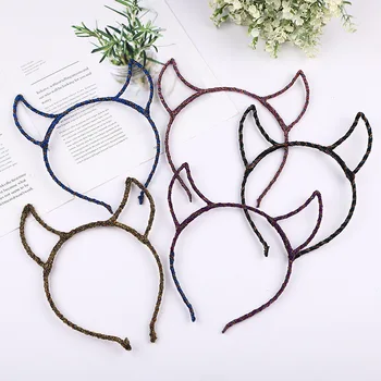 

Fashion Funny Devil Horn Hairband for Wedding Hair Accessories Headband Headwear For Party Performance Supplies