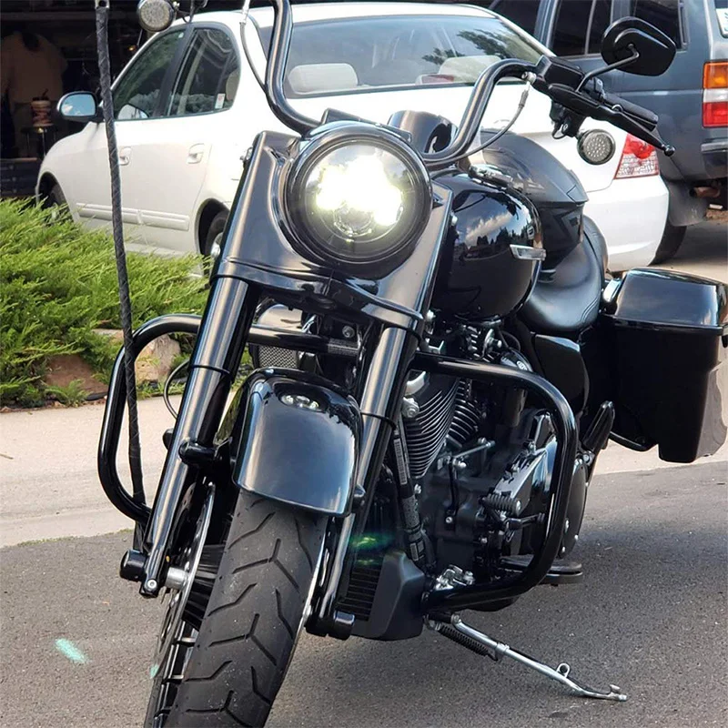 7 дюймовый светодиодный фар с Монтажный кронштейн для Harley Touring Street Glide Road King Ultra Classic Electra Road Glide Heritage Softail тонкий