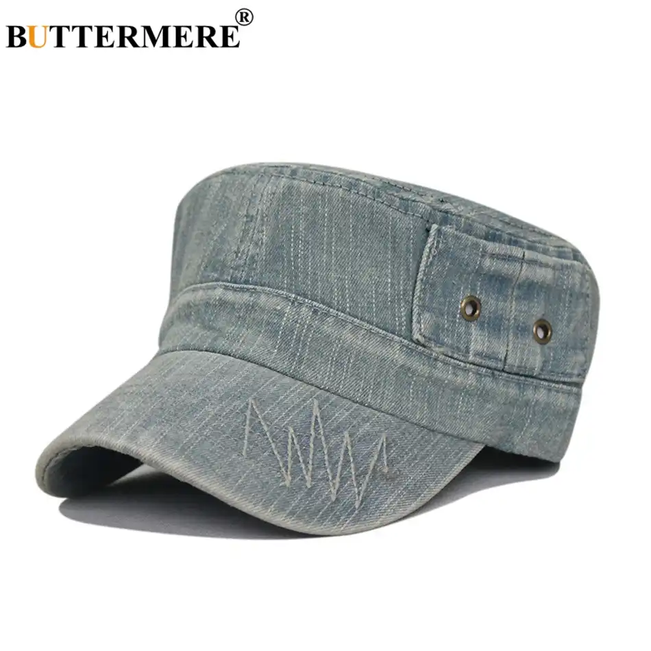 denim baker boy hat