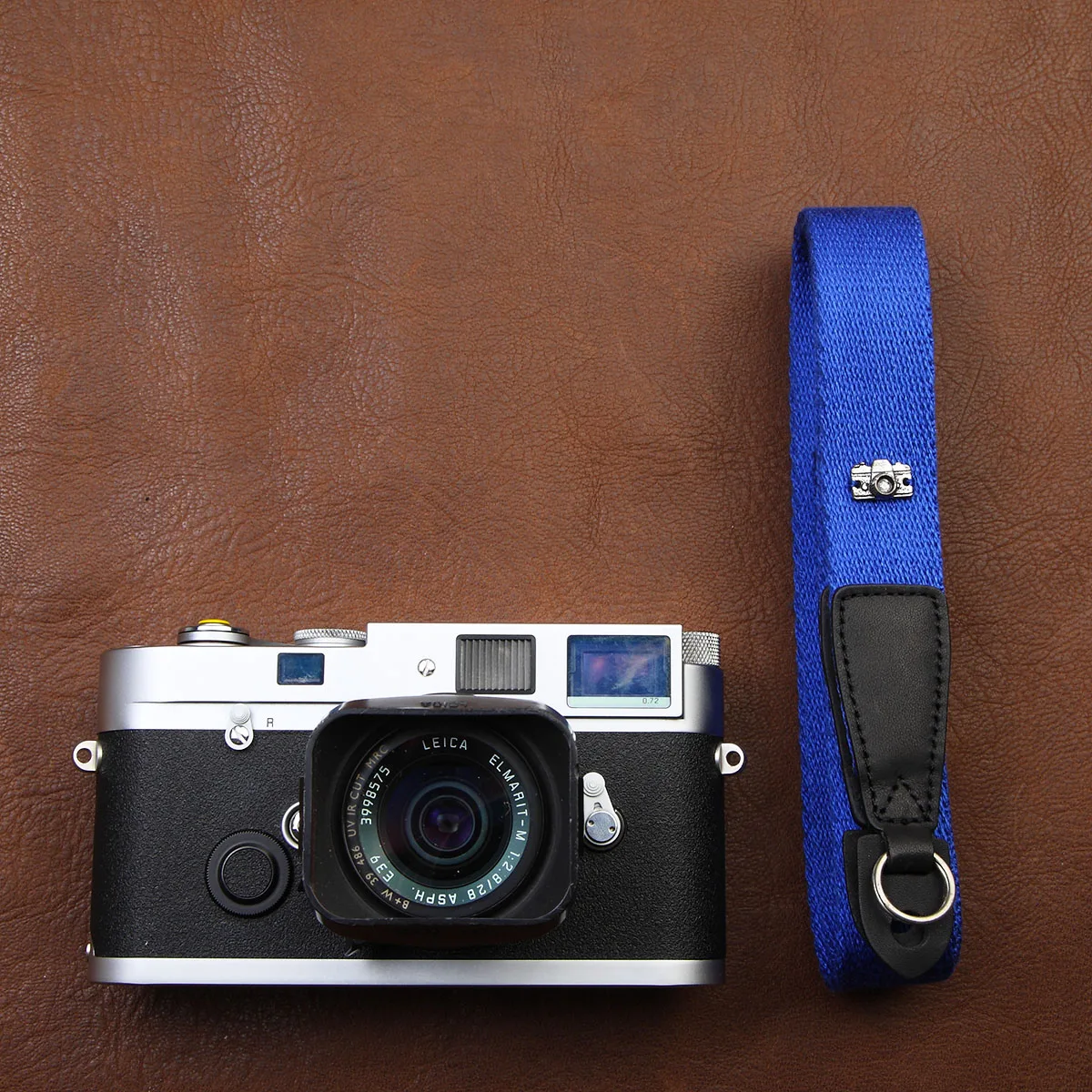 UNIKSTRAP Cinturino Per Fotocamera Originale 'Volpe', In Cotone Regolabile 93-123 Cm, Con Attacchi In Pelle, Per Canon, Nikon, Sony, Olympus
