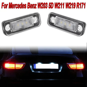 

2pcs Car LED License Plate Light Lamp Durable For Mercedes-Benz CLS 2004-2010