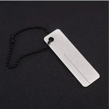 

wholesale 200pcs Pocket Diamond Sharpener Stone Steel Sharpener for Outdoor Tools Knife Fish Hook Finger Nail