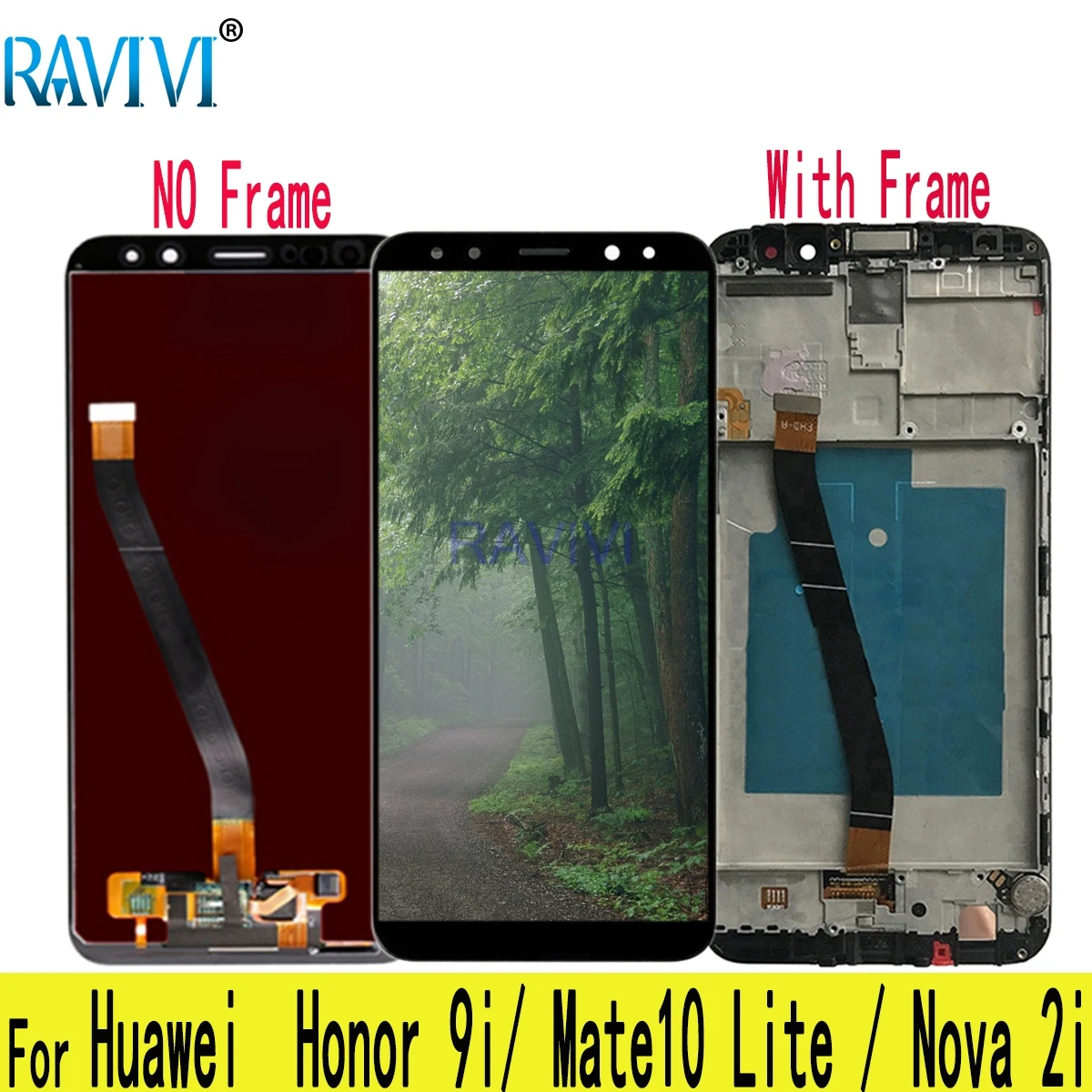 

ЖК-дисплей 5,9 дюйма для Huawei Honor 9i, ЖК-дисплей G10 / G10 Plus / Mate 10 Lite / Nova 2i, сменный сенсорный экран с дигитайзером и рамкой