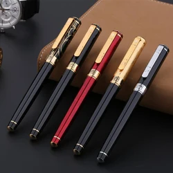 Bolígrafo enrollable de alta calidad Picasso 902, bolígrafo con tapa negra y dorada, recargable, herramienta profesional de papelería de oficina con caja de regalo, novedad